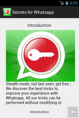 Secrets for Whatsapp android App screenshot 1